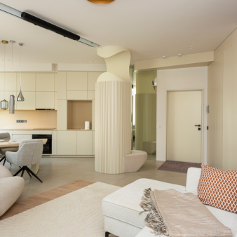 Проект для квартиры в которой нет ни одного прямого угла